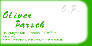 oliver parsch business card